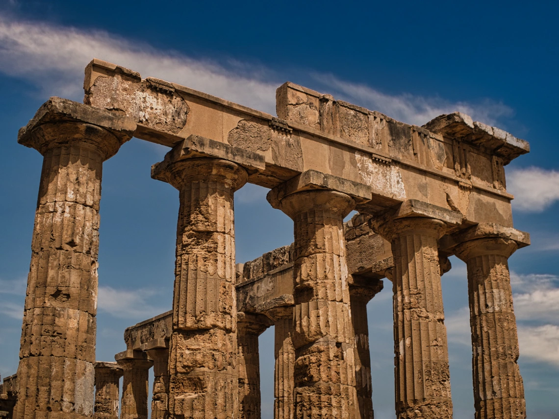 hermosa foto del templo e selinunte sicilia